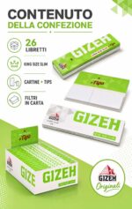 Cartine Gizeh Super Fine Lunghe Filtri in Carta 26 Libretti