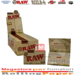 Cartine RAW organic hemp wide doppie canapa naturale 25 libretti