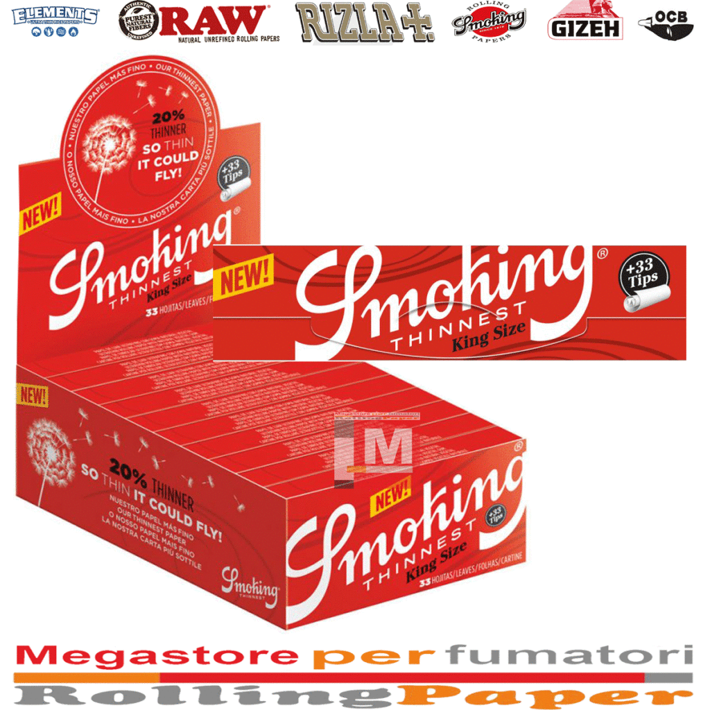 Cartine Smoking Thinnest KS Slim con Filtri e Tips – 24 Libretti