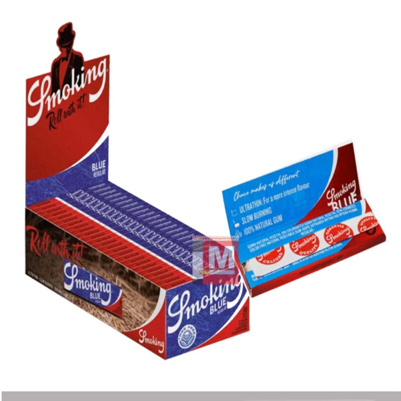 Cartine Smoking Blu Corte Regular – 50 Libretti Tree Free (Ultra Thin – Carta di Cellulosa)