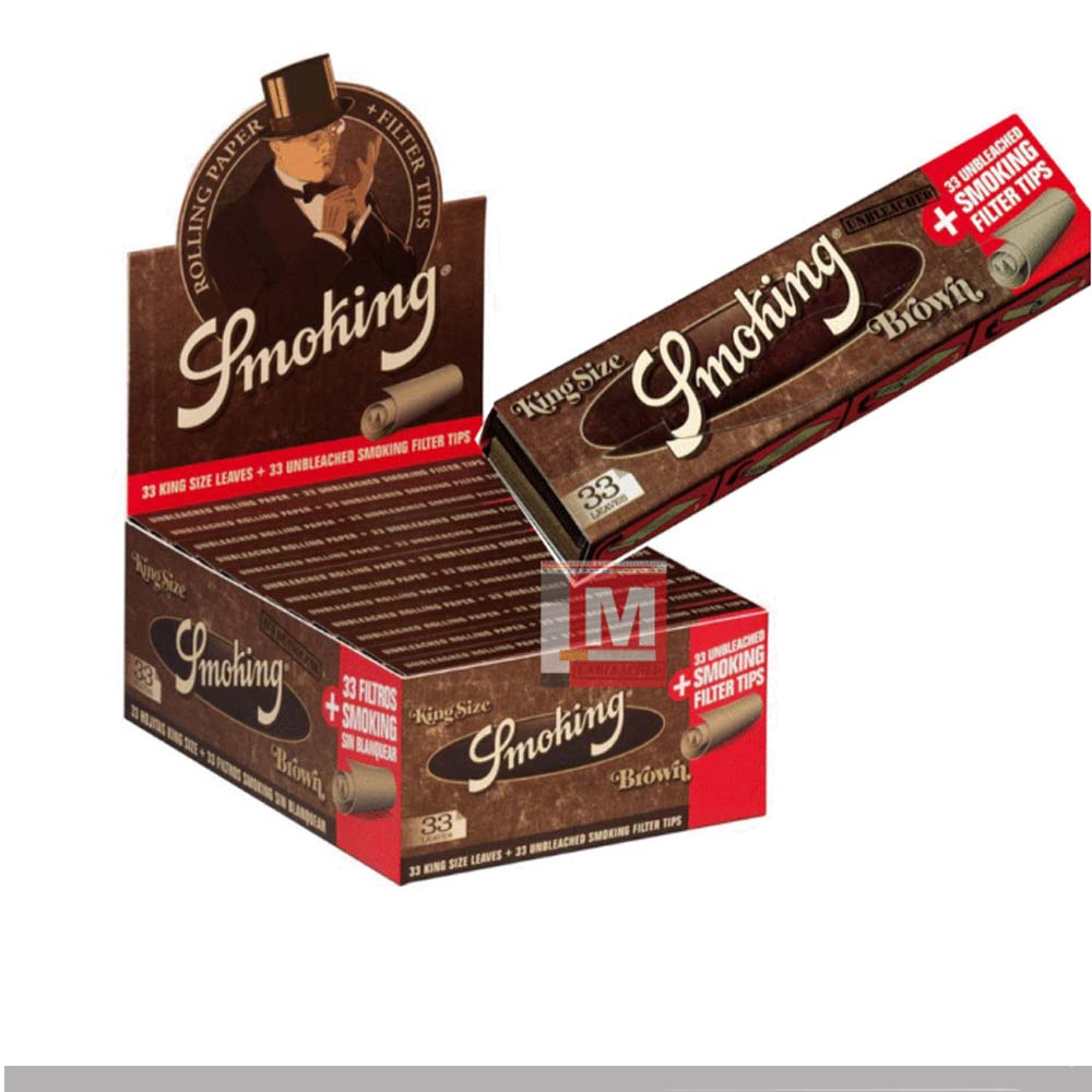Libretti combinati cartine Smoking Brown King Size Slim con filtri in carta