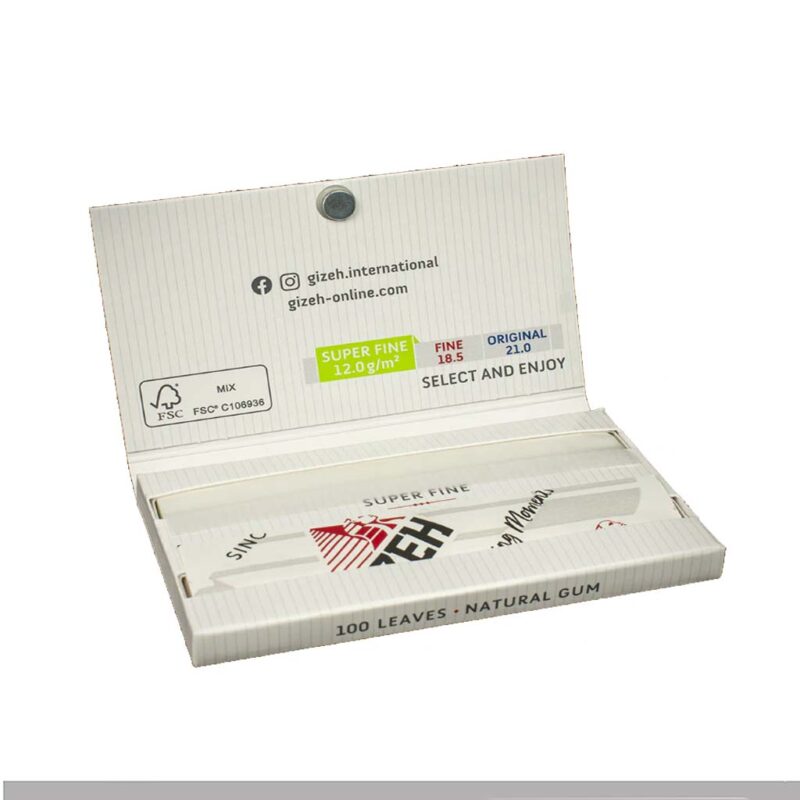 Gizeh Super Fine doppie corte magnetiche 20 libretti cartine sottili