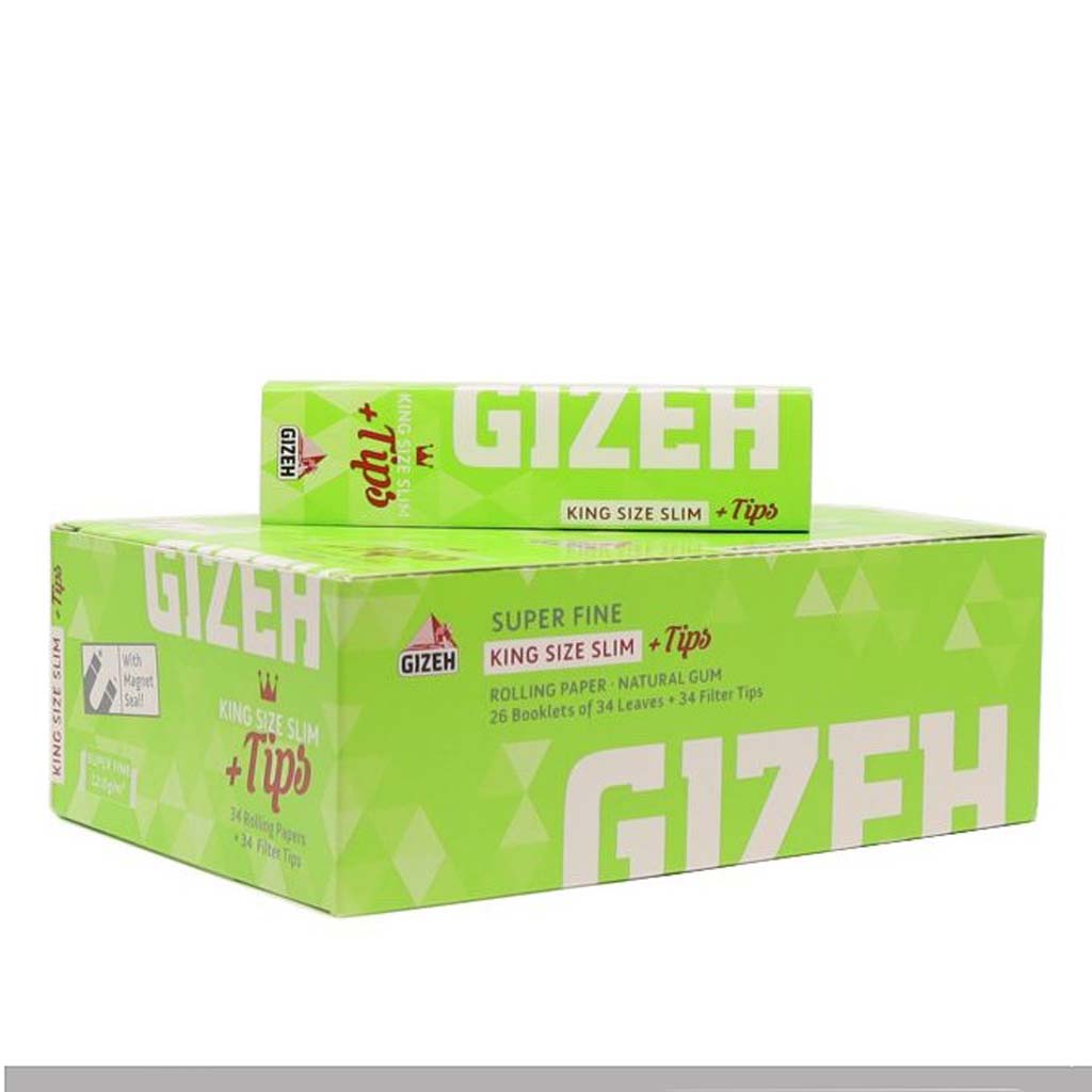 Gizeh Super Fine King Size Slim con filtri 26 libretti cartine lunghe