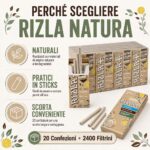 Filtri Rizla Natura Ultra Slim di 5,7mm Ecco - 20 scatole da 120 filtrini