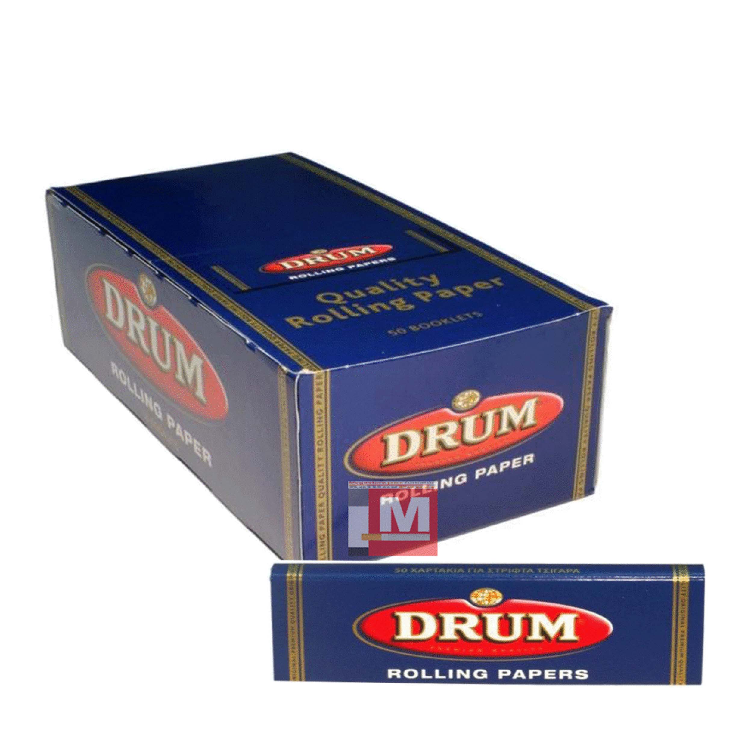 Cartine Drum Blu Regular Corte – Blue Rolling Paper – 50 Libretti