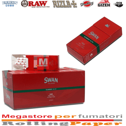 Filtri Swan Extra Slim 6mm Poppatips Red
