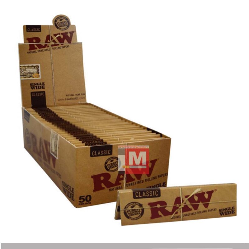 RAW Classic corte wide regular 50 libretti cartine naturali non sbiancate