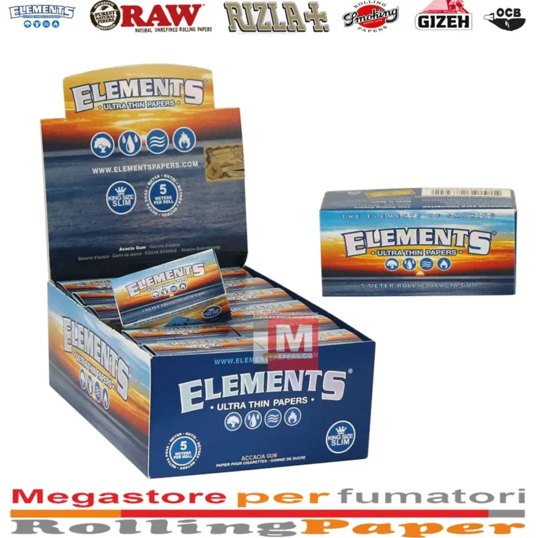 Elements Rolls Ultra Sottili 5 Metri Lunghe Rullo King Size Slim