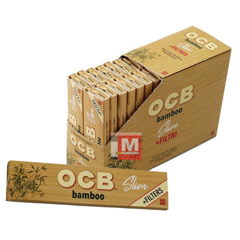 Cartine OCB Bamboo King Size Slim con filtri in carta confezione da 32 libretti