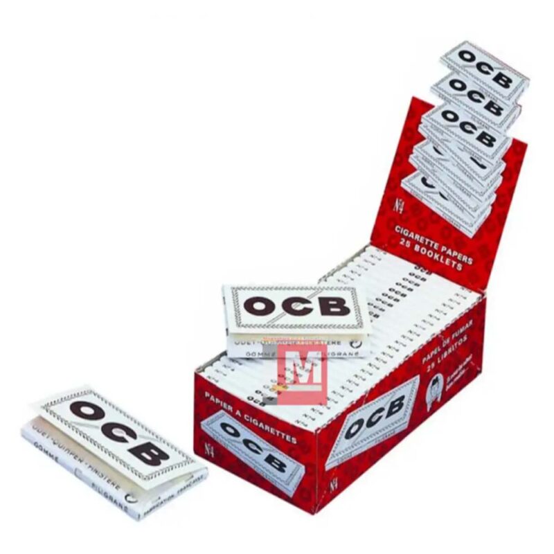 Cartine OCB Double White Corte Doppie confezione da 25 libretti carta bianca regular