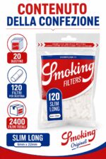 Filtri Smoking Slim 6mm Long Size XL Lunghi 22mm