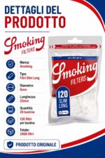 Filtri Smoking Slim 6mm Long Size XL Lunghi 22mm 4
