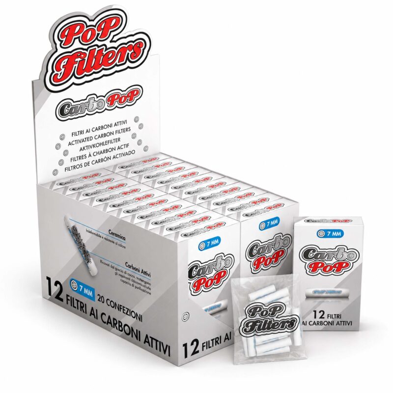 Filtri Pop Filters Carbo Pop 7mm Carboni Attivi | Maxi Scorta Box 20 Astucci