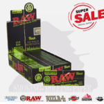 Cartine RAW organic hemp black corte 1 1/4 naturali 24 libretti