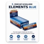 Cartine Elements Blue Corte Singole Regular – confezione da 50 libretti originali