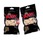 FILTRI RAW BLACK LUNGHE SLIM 6MM XL NATURALI NON RAFFINATI 10 BUSTE 120 FILTRINI
