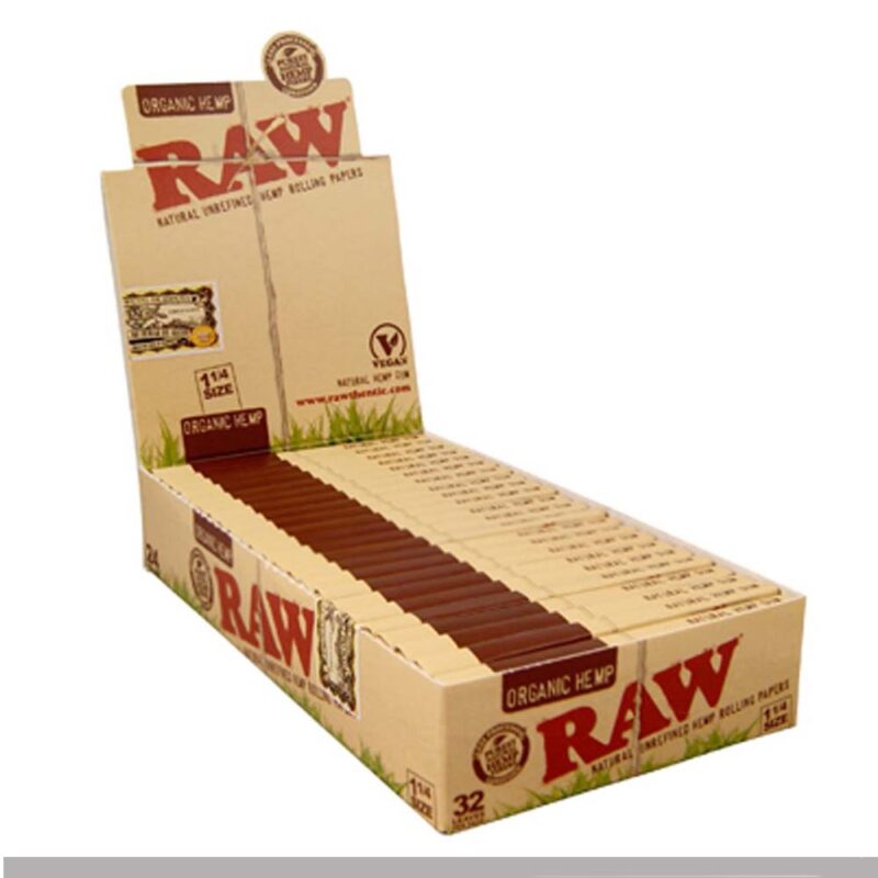 RAW Organic Hemp 1 1/4 naturali 24 libretti cartine canapa biologica