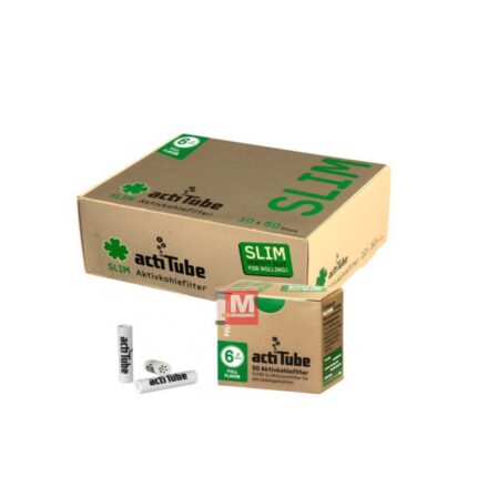 Filtri ActiTube extra slim 6mm carboni attivi 10 scatole 50 filtri