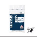 Filtri Gizeh slim 6mm carboni attivi spugna liscia 20 bustine 120 filtri