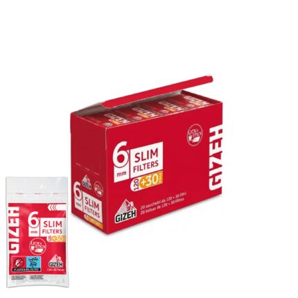 Filtri Gizeh Slim 6mm 120+30 Omaggio – 20 Bustine