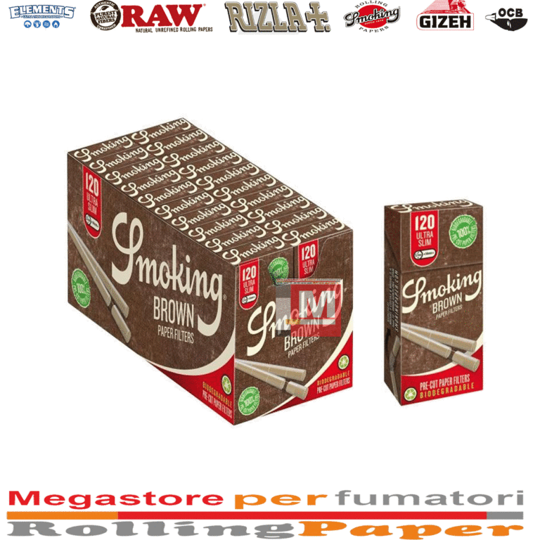 Filtri Smoking Brown Ultra Slim 5,7mm – 20 x 120 Filtri Biodegradabili