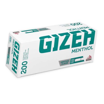 Gizeh Tubetti Menthol 8mm 1 box da 200 tubi con filtro menthol bianco
