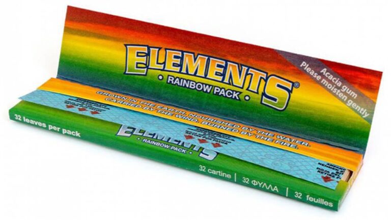 Cartine Elements Rainbow Lunghe King Size Slim Da 50 Libretti