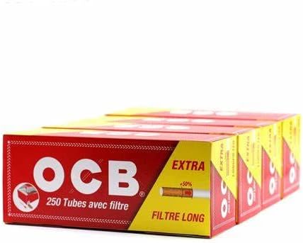 Tubetti OCB Extra Lunghi con Filtro – 4 Box x 250 Tubi