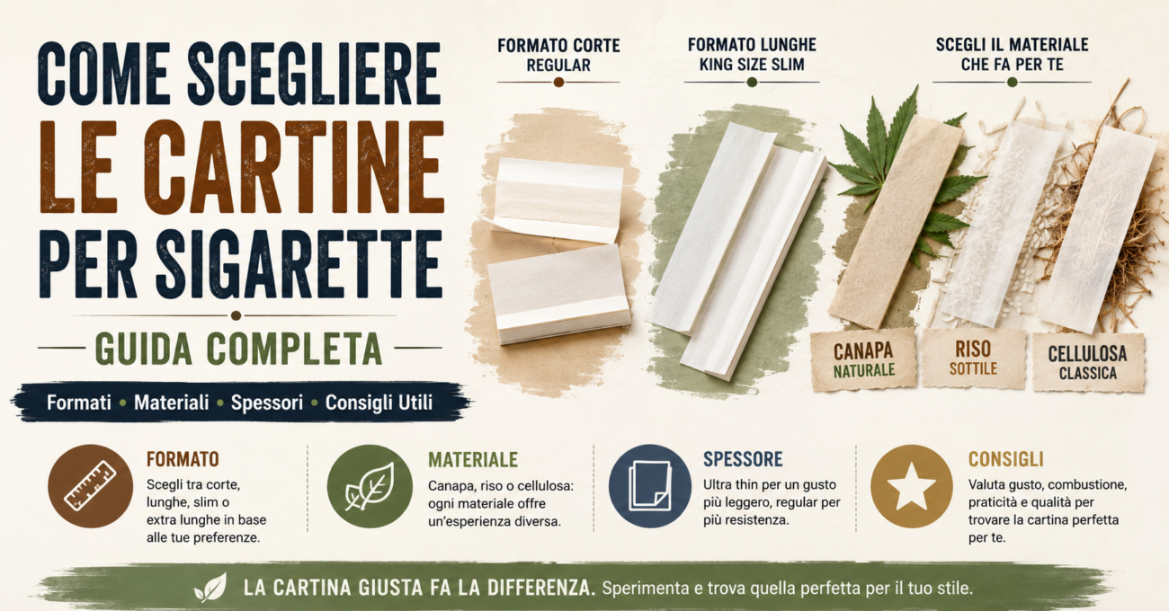 scegliere cartine per sigarette
