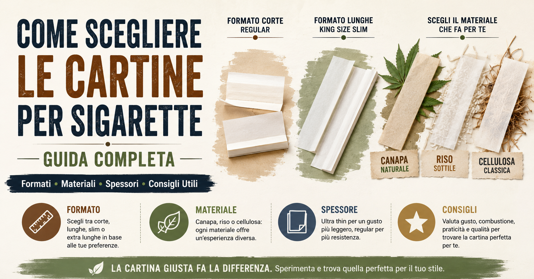 scegliere cartine per sigarette