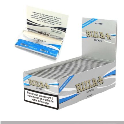 Rizla Micron Regular Zigarettenpapier Box Doppelfenster 25 Heftchen
