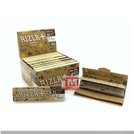 Rizla Natura King Size Slim Longpapers mit Filter Tips Box 32 Heftchen