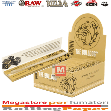 The Bulldog Braun Ungebleicht King Size Slim Longpapers Box 50 Heftchen