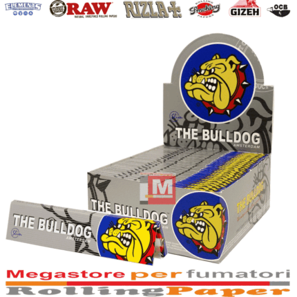 The Bulldog Silber King Size Slim Longpapers Box 50 Heftchen