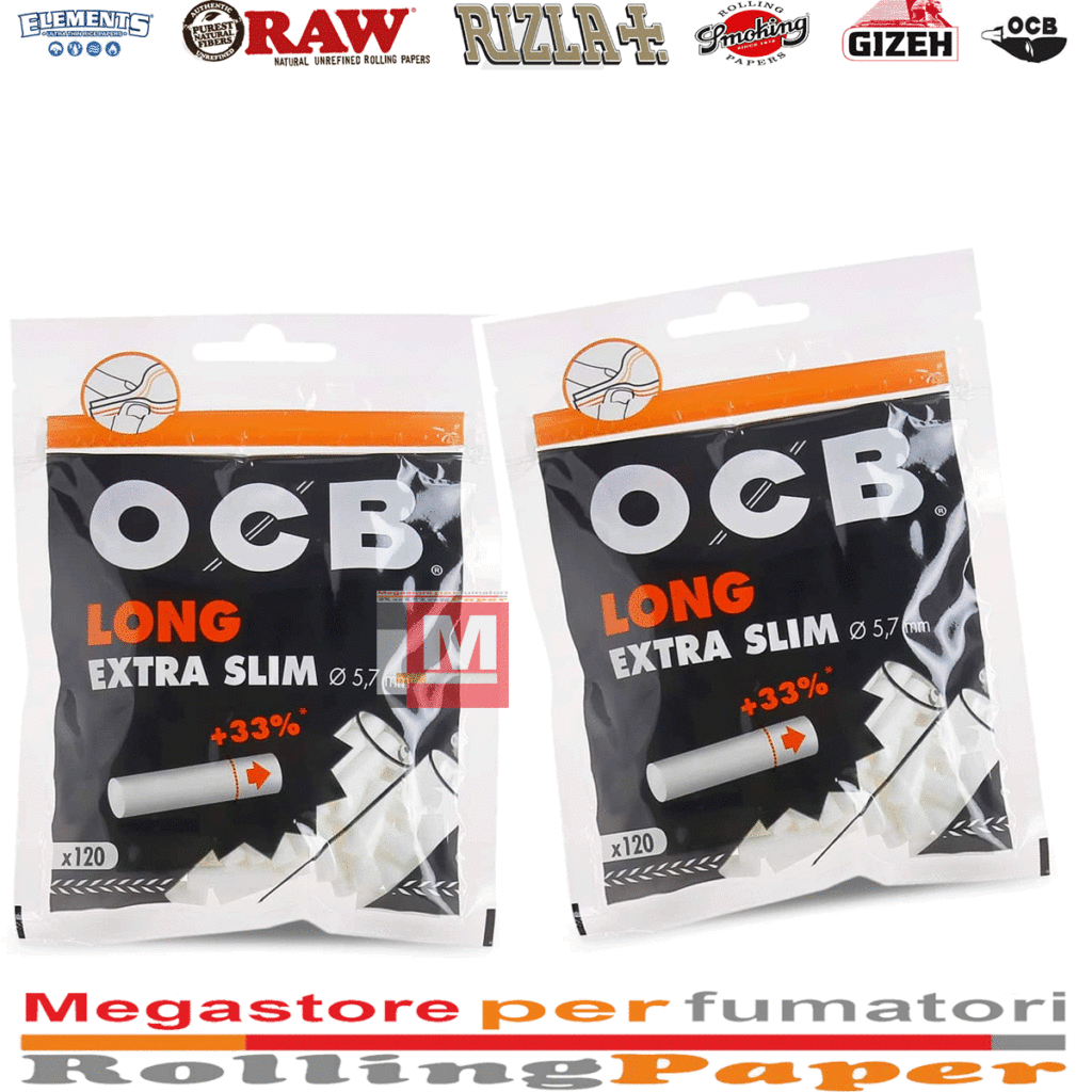 OCB Extra Slim Lang Eindrehfilter 5.7mm Packung 10 Beutel