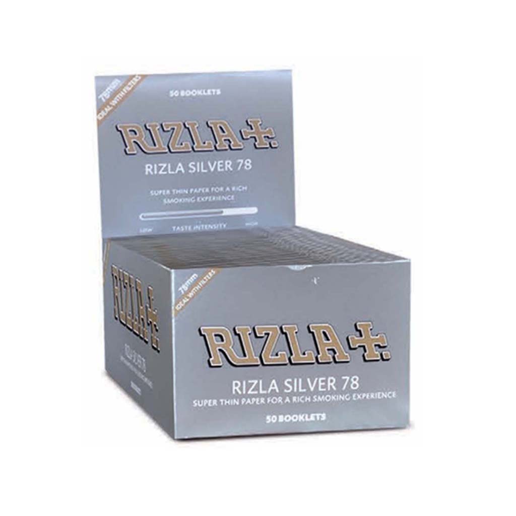Rizla Silber 1 1/4 Medium Zigarettenpapier Box 50 Heftchen