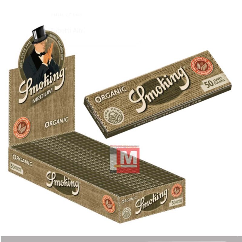 Smoking Organic Bio-Hanf 1 1/4 Medium Zigarettenpapier Box 50 Heftchen