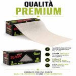 Rotoli RAW Black Organic Hemp 3 Metri Non Sbiancati – Scatola da 12 Rotoli Originali