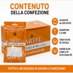Filtri Cartel Lungo Super Slim 5,3mm 22mm Size Long – 30 Bustine da 100 Filtrini