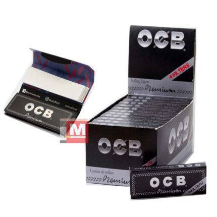 OCB Premium 1 1/4 Medium Zigarettenpapier mit Filter Tips Box 24 Heftchen