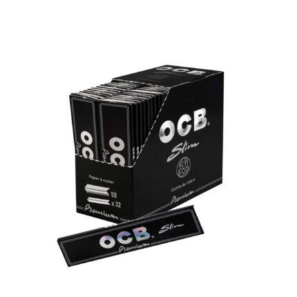 OCB Schwarz Premium King Size Slim Longpapers Box 50 Heftchen