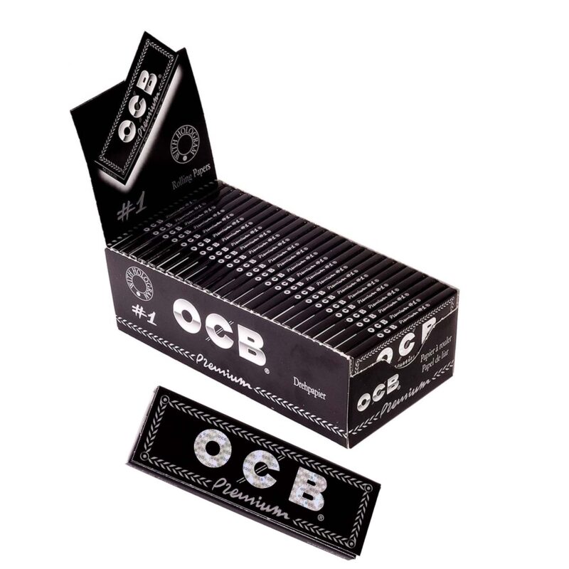 OCB Schwarz Premium Regular Zigarettenpapier Box 50 Heftchen