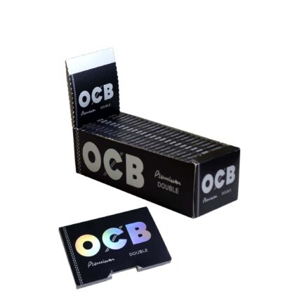 OCB Schwarz Premium Regular Zigarettenpapier Box Doppelfenster 25 Heftchen