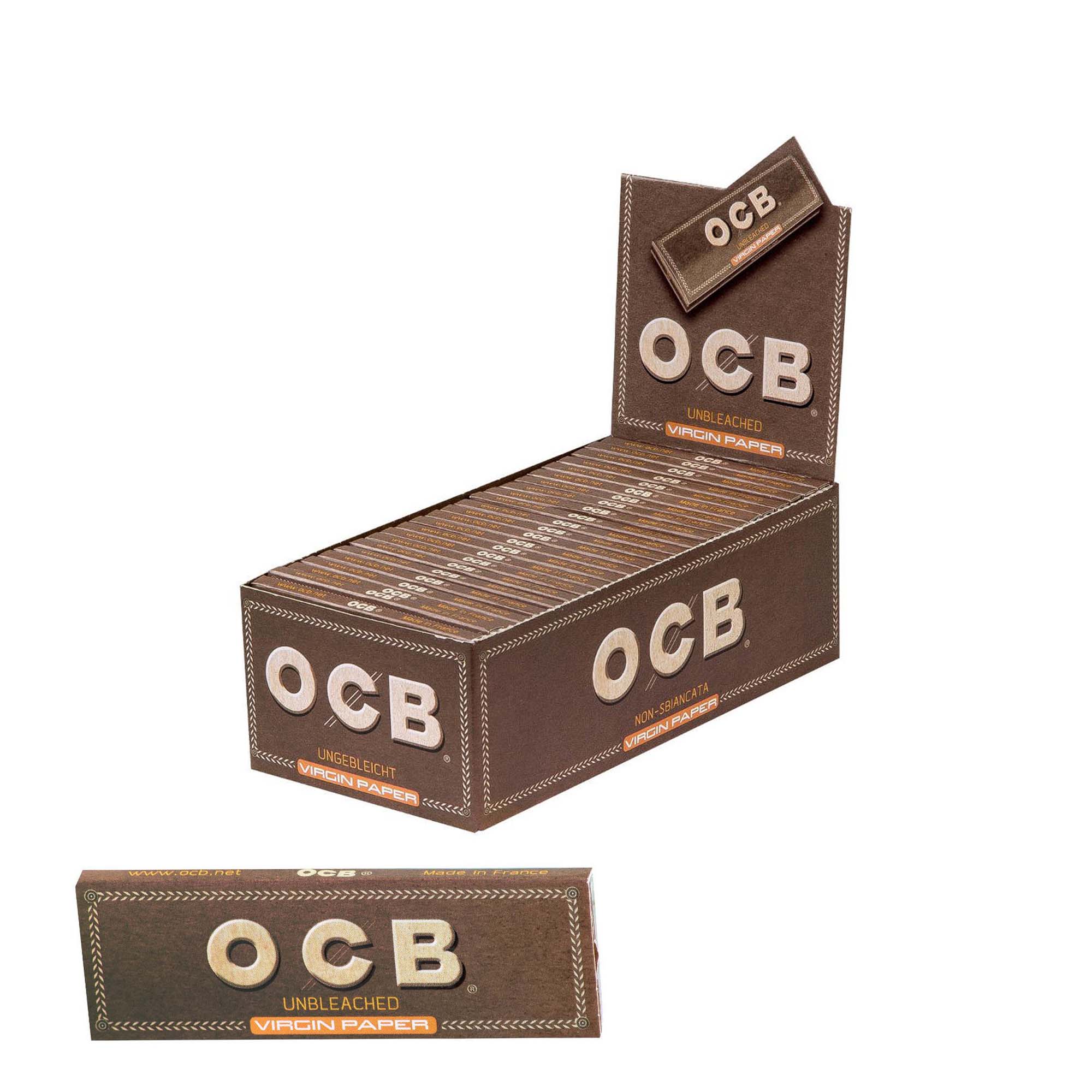 OCB Virgin Regular Zigarettenpapier Box 50 Heftchen