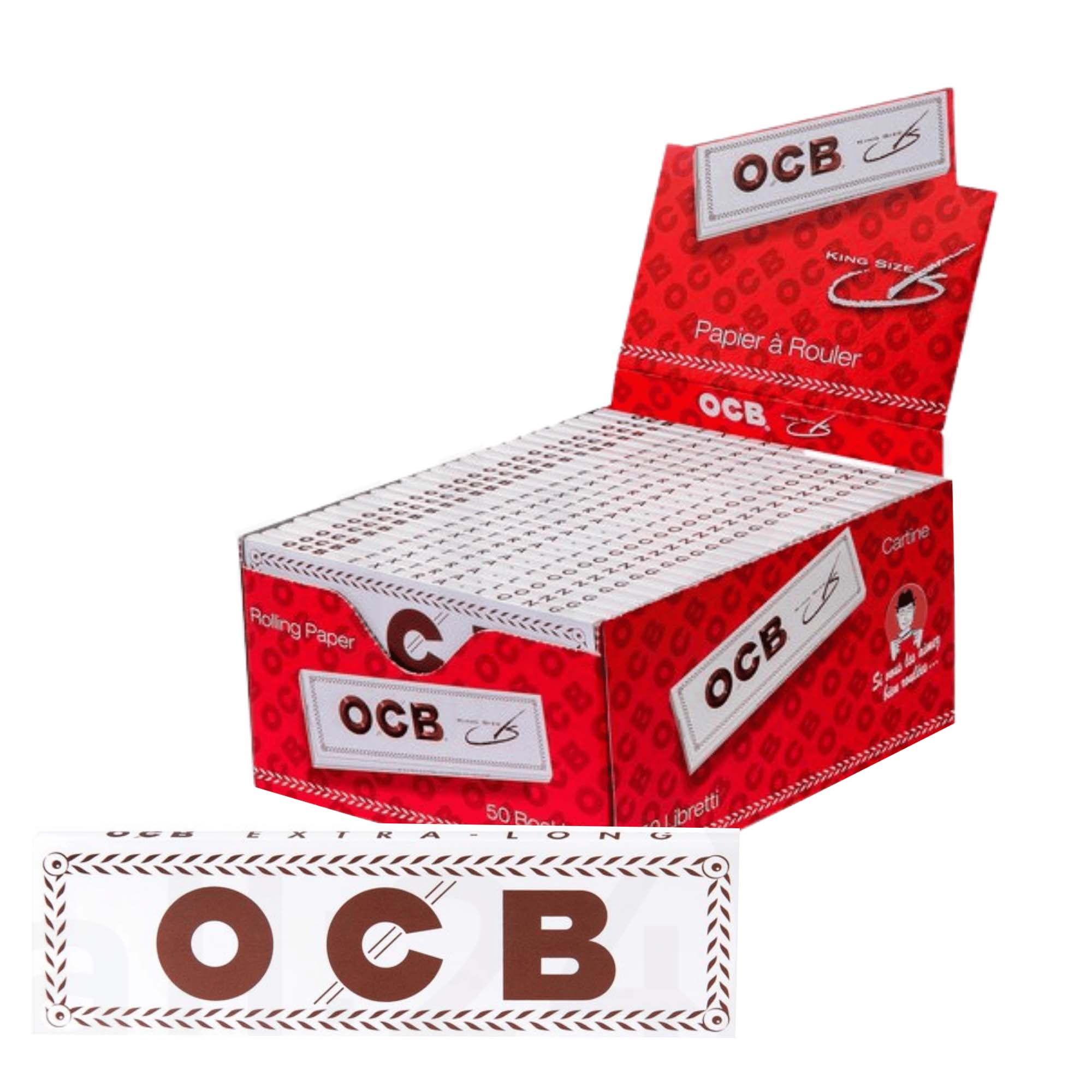 OCB Weiß King Size Slim Longpapers Box 50 Heftchen