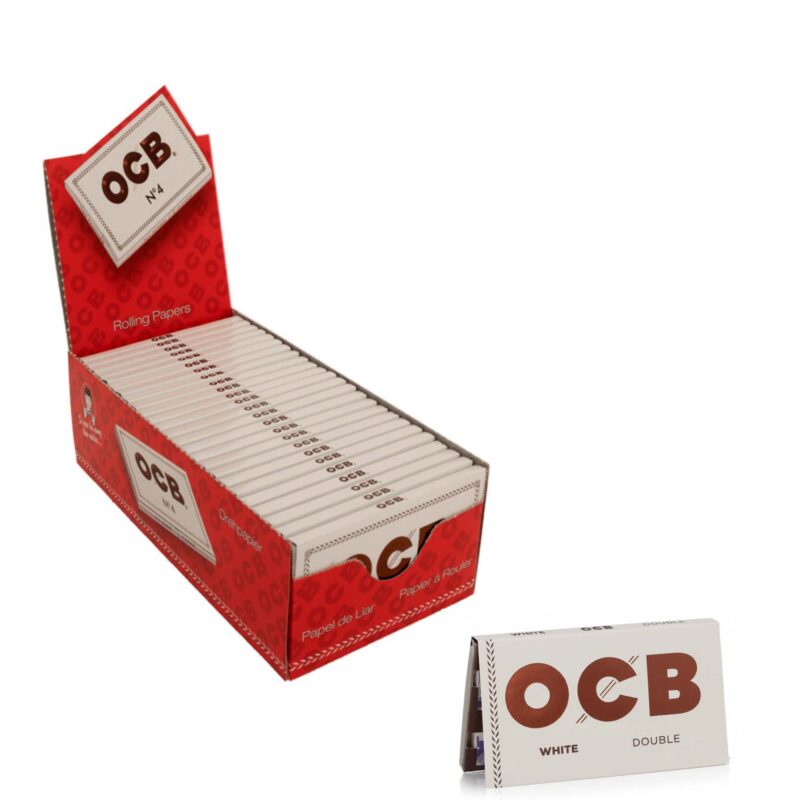 OCB Weiß Regular Zigarettenpapier Box Doppelfenster 25 Heftchen
