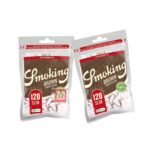 Smoking Braun Ungebleicht Slim Eindrehfilter 6mm Packung 10 Beutel