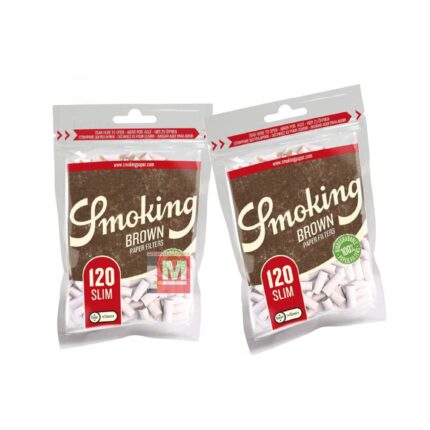 Smoking Braun Ungebleicht Slim Eindrehfilter 6mm Packung 10 Beutel