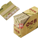 OCB Chanvre Bio King Size Slim Feuilles + Filtres boîte présentoir de 32 carnets