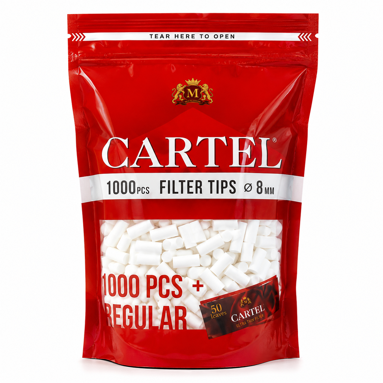 Filtri Cartel Regular 8mm x 15mm 3 Bustine da 1000 Filtrini Originali Totale 3000 Filtri